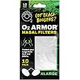 O2 Armor Nose Filters for Welders & Allergies - Nose Filter for Dust - Nasal Filters for Welding - Nose Dust Mask for Construction (10 Pack, Size X-Large)
