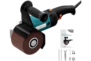 GEVEELIFE Surface Conditioning Tool 1400W, Burnishing Polishing Machine with 8 Variable Speed, Electric Handheld Stainless Steel Polisher Set, Metal Burnishing Machine Kit with Burnishing Wheel, Blue