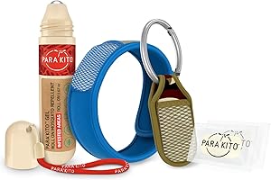 PARA'KITO Mosquito Repellent Bundle - 1 Roll-on | 1 Wristband | 1 Clip (Roll-on + Blue + Camo)