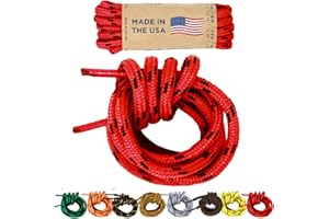 Mercury + Maia Honey Badger Boot Laces Heavy Duty w/Kevlar - Made in USA - Thick Bootlaces for Work and Hiking Boots