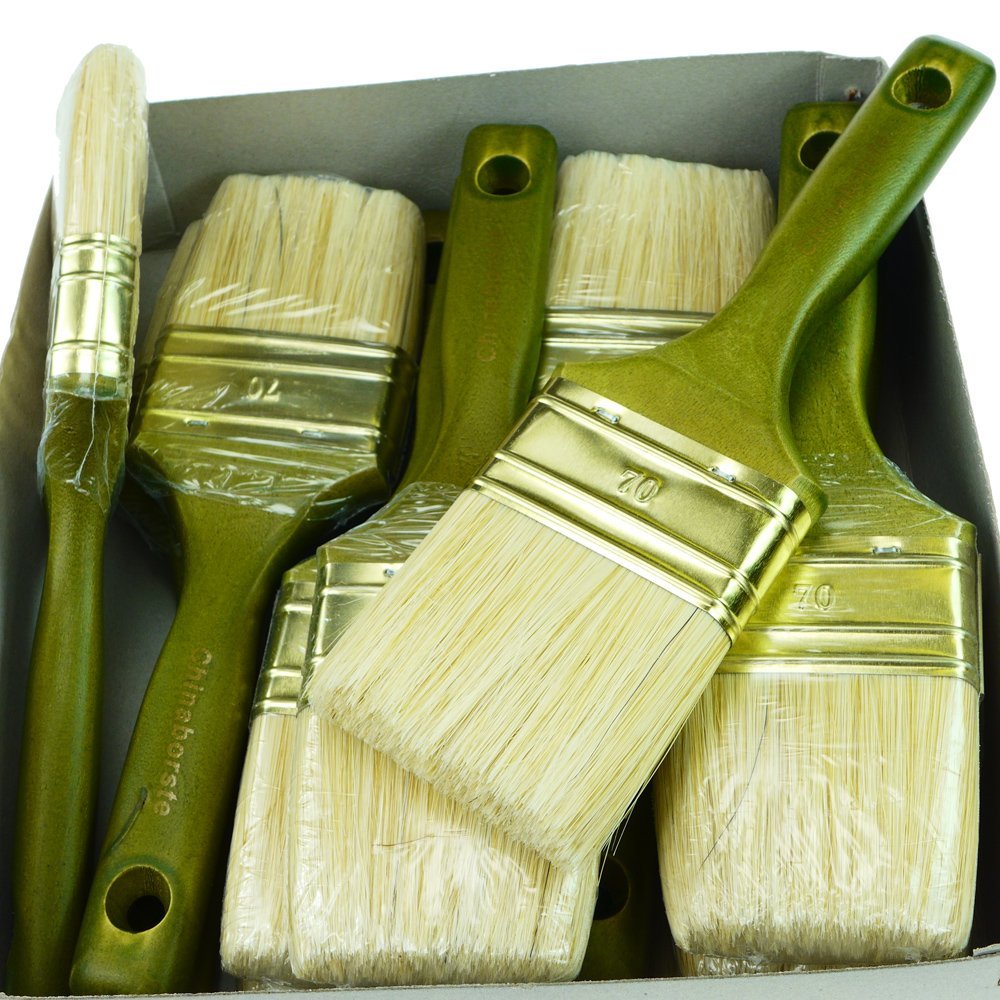 Rotix 9172 6 x Flat Brush / Painting Brush, Thickness: 9, Professional Quality, Pack of 6