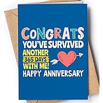 Carte D'anniversaire Amusante Pour Elle Ou Lui | Cadeau D'anniversaire Original Pour Mari, épouse, Petite Amie, Petit Ami | Carte Blague Pour La Saint-Valentin Pour Homme Ou Femme | Félicitations