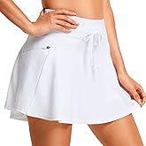 FitsT4 Sports Women's 15" Swim Skirts Skort with Shorts 4 Pockets High Waisted Bathing Suit Swimwear Swimsuit Bottoms