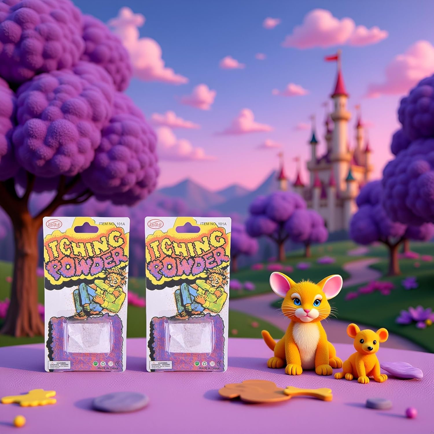 Yxinjy 2 Pcs Purple Funny Itching Powder Safe Broken Glass Itching Powder Feminine Powders Feminine Care Helpful Easy to Carry