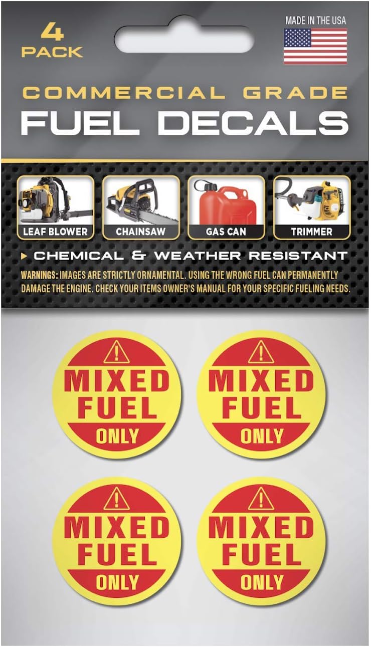 Fuel Decals 4 pack 1" Round Stickers Commercial Grade