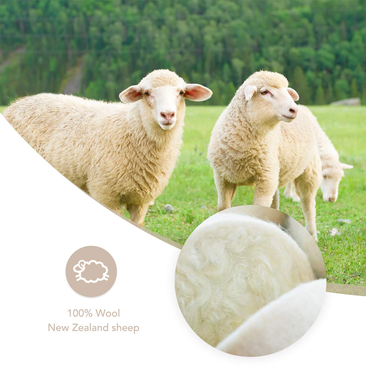 Titanmall Wool Dryer Balls 6-Pack XL Eco Dryer Balls Premium Reusable Dryer Balls