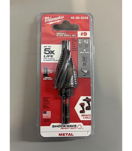 Amazon.com: MILWAUKEE 48-89-9249 SHOCKWAVE Impact Duty Step Drill Bit