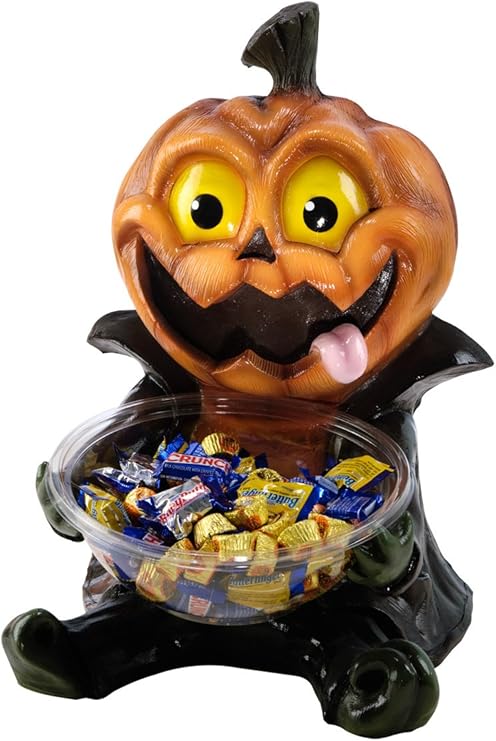Amazon Com Rubie S Halloween Candy Bowl Holder Pumpkin Jack O Lantern Toys Games