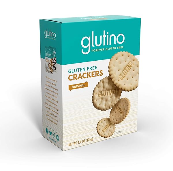 GLUTINO GLUTEN FREE SNACK CRACKERS, PREMIUM ROUNDS, ORIGINAL, 4.4 OZ