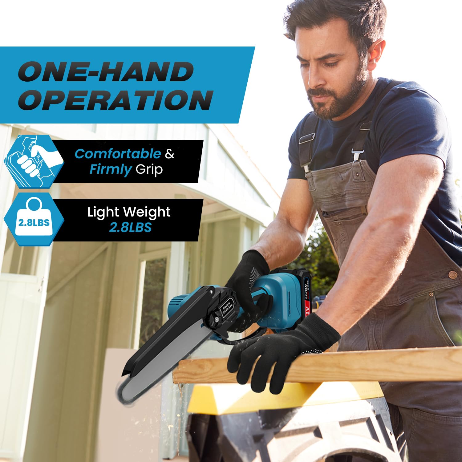 Photo 1 of PARTS ONLY ----------------------------------------------Mini Chainsaw, 6-Inch Electric Chainsaw Cordless,123456789