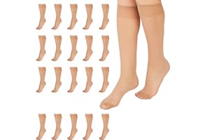 L'eggs Everyday Women's Knee High Stockings, Reinforced Toe, 100% Nylon, One Size