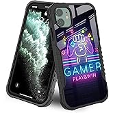 LANJINDENG Compatible with iPhone 11 Case [Shockproof Bumper] [Anti-Scratch] [Anti-Slip] Heavy Duty Protection Cover for Boys Kids Men - Gamer Play Game Win Easter