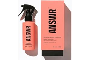 ANSWR At Home Brazilian Keratin Hair Treatment for All Hair Types – Deep Nourishment, Eliminates Frizz, Salon Results At Home, Sulfate-Free, Safe for Colored Hair (3.4 Fl Oz (Pack of 1))