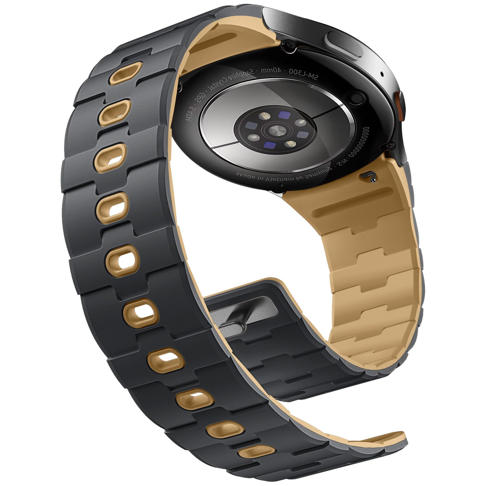 Photo 1 of Bandletic No Gap Magnetic Band Compatible with Samsung Galaxy Watch 7 6 5 4 FE 40mm 44mm/for Galaxy Watch 6 4 Classic 43mm 47mm 42mm 46mm/Watch 5 Pro 45mm, 20mm Soft Silicone Watch Bands for Men Women