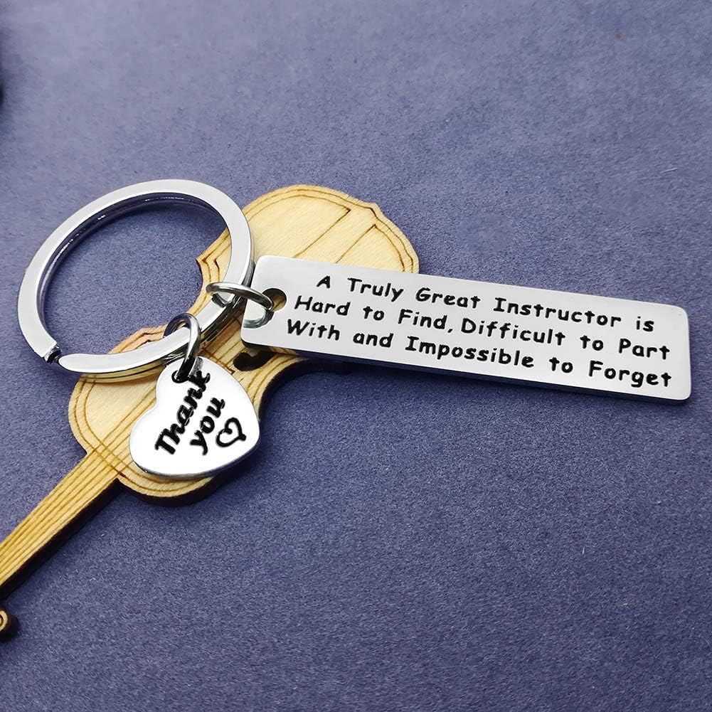 Dabihu Instructor Thank You Gift Keyring A Truly Great Instructor is Hard to Find Keyring Instructor Appreciation Gift Instructor Keychain Retirement Gift for Instructor Professor Mentor Teacher - Image 5