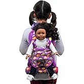 THE QUEEN'S TREASURES Purple Baby-Doll Backpack Carrier and Doll-Size Sleeping Bag, Compatible for use with 15 and 18 Inch American Girl