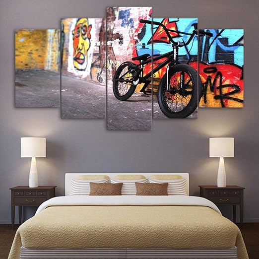 Y Xm Artes De Pintura Pared Arte Decor Bicicleta En Casa