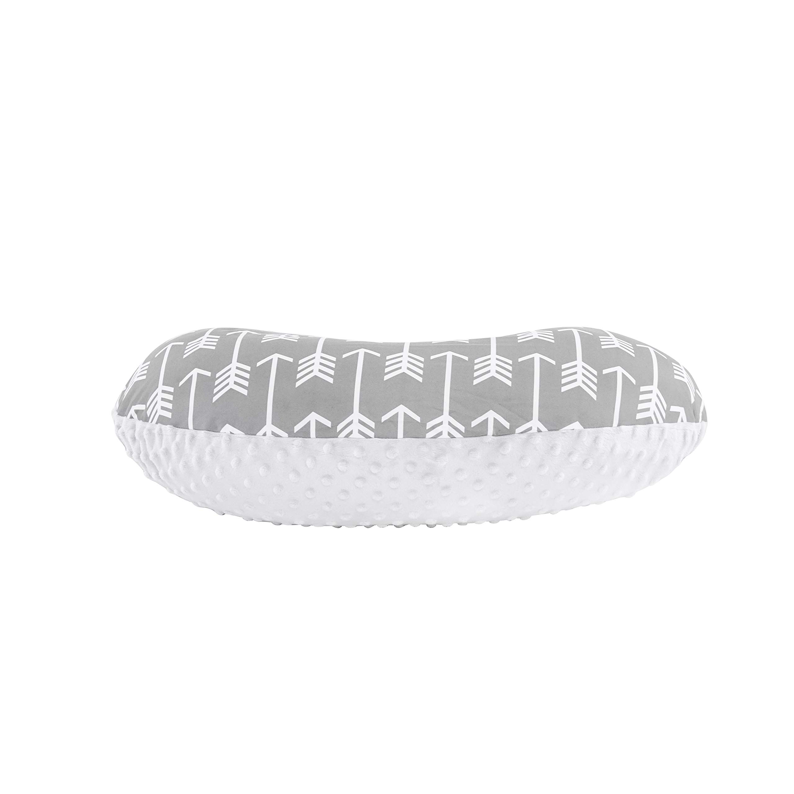 Water Resistant Nursing Pillow Cover | Premium Quality Soft Wipeable Fabric | Unisex Arrow Pattern | Minky Slipcover | Great for Breastfeeding Moms