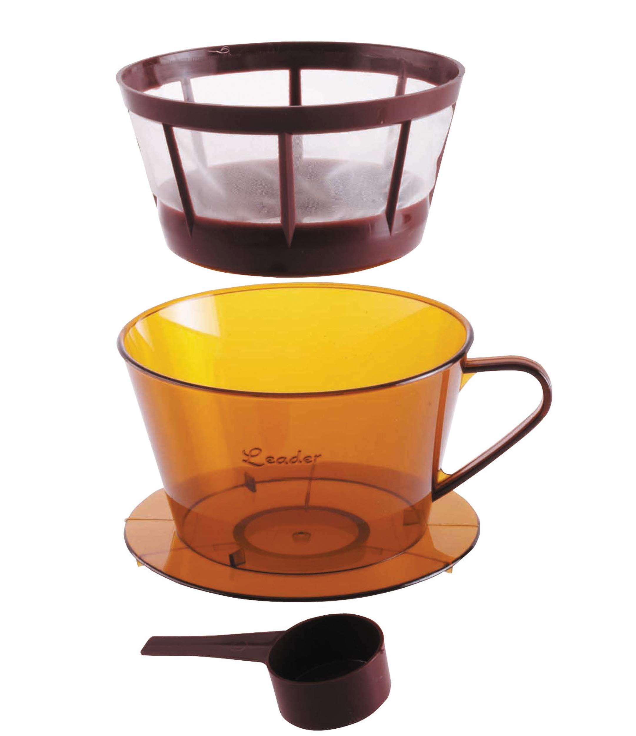 KitchenCraft Le'Xpress Coffee Dripper/Pour Over Coffee Maker Set with Coffee Scoop, Plastic