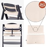 hauck Beta+ Dark Grey Wooden High Chair 6m-90kg with Wheels & Tray view 7