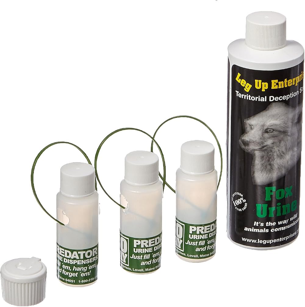 A Leg Up Fox Urine Predator Scent 8oz 3 Dispensers Varmint Repellent