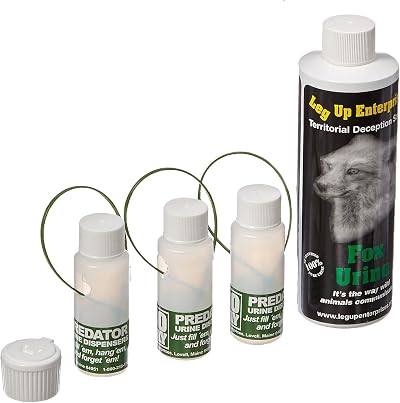 A Leg Up Fox Urine Predator Scent 8oz 3 Dispensers Varmint Repellent