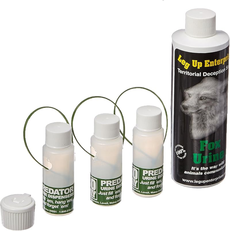 A Leg Up Fox Urine Predator Scent 8oz 3 Dispensers Varmint Repellent