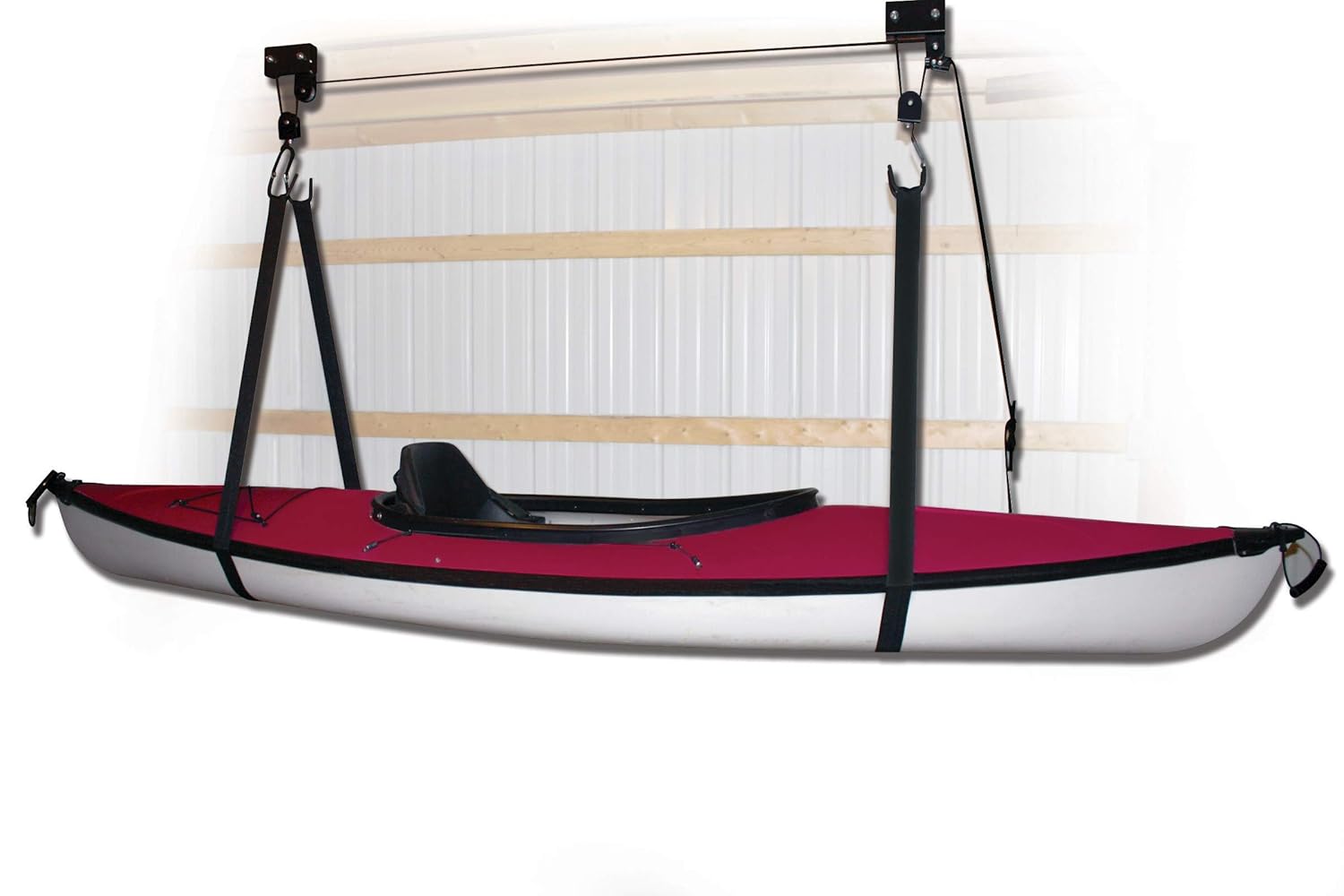 Lllingc Kayak Storage Hoist Garage Ceiling Mount Canoe Lift Ladder