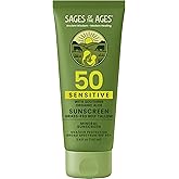 100% Mineral Sunscreen SPF 50 with Non-Nano Zinc Oxide — Reef Safe UVA/UVB Broad Spectrum Sunblock, Water Resistant 80 Min, Moisturizing Tallow Lotion for Face & Body, 3.4 fl oz