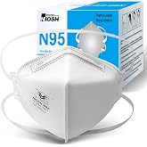 FOXFUN N95 Masks for Adults, 25 Pack NIOSH Approved Particulate Respirator, Universal Fit N95 Face Mask Comfortable