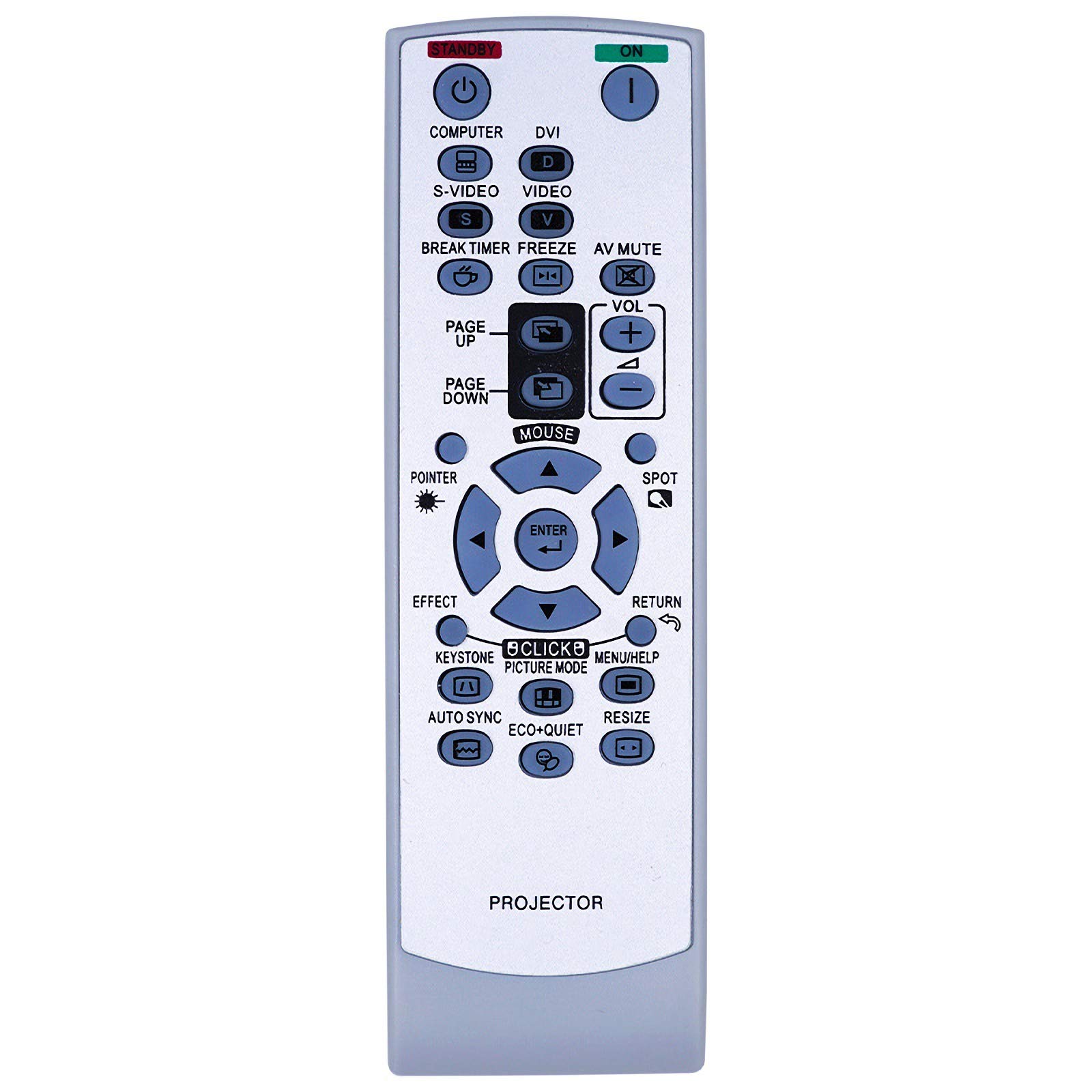 Leankle Remote Controller RRMCGA662WJSA for Sharp Projectors PG-D4010X, PG-F212X, PG-F255W, PG-F262X, PG-F267X, PG-F310X, PG-F312X, PG-F317X, PG-F320W, XG-F315X, XR-32S, XR-32S-L, XR-32X, XR-32X-L