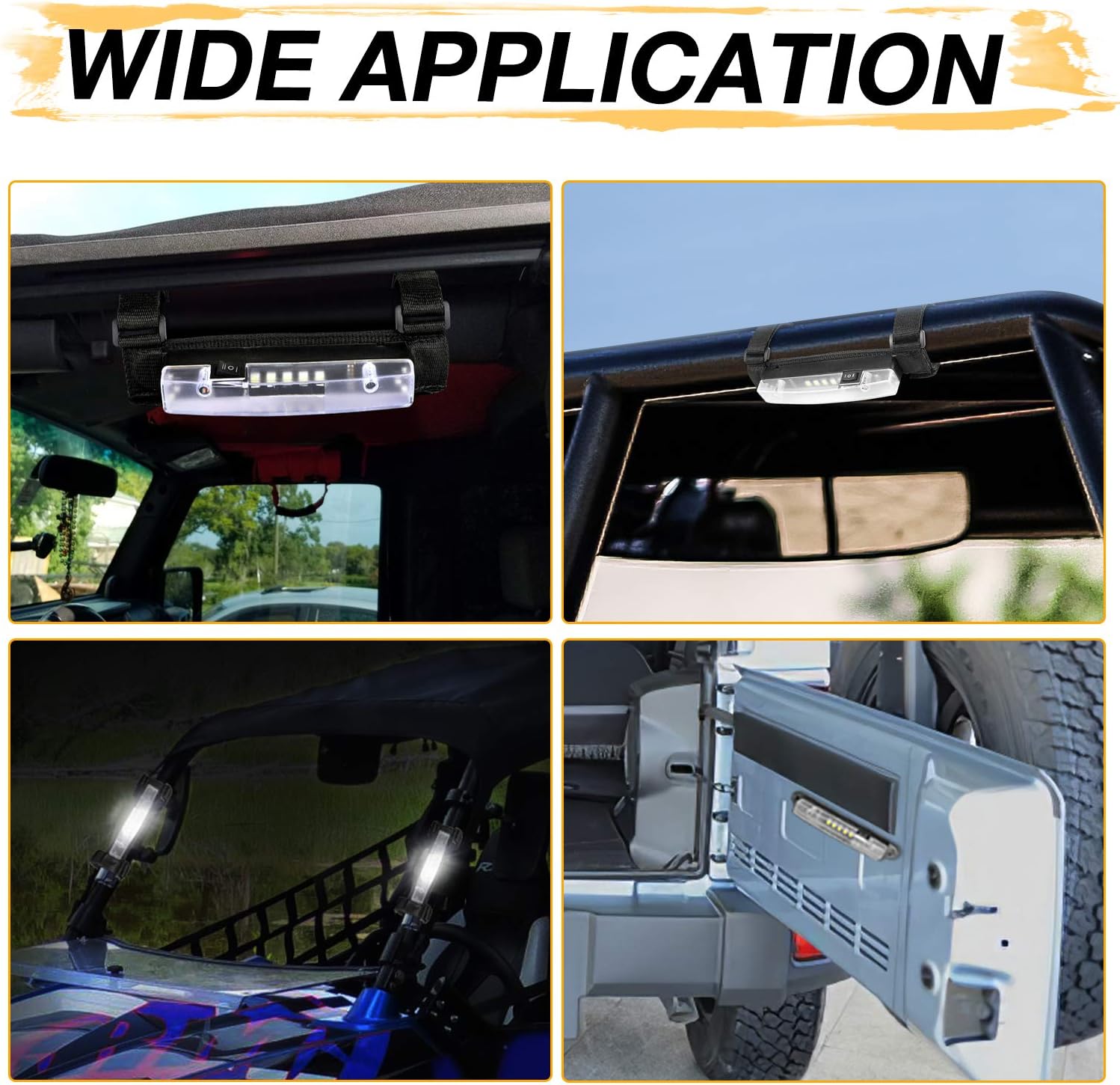 Niking Auto UTV Dome Light Upgraded Universal Roll Bar Mount LED