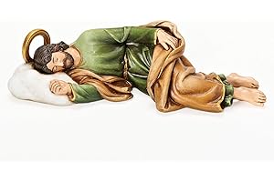 Joseph's Studio by Roman - Sleeping St. Joseph Figure, Life of Christ, Renaissance Collection, 2.25" H and 8.25" W, Resin and Stone, Religious Gift, Decoration