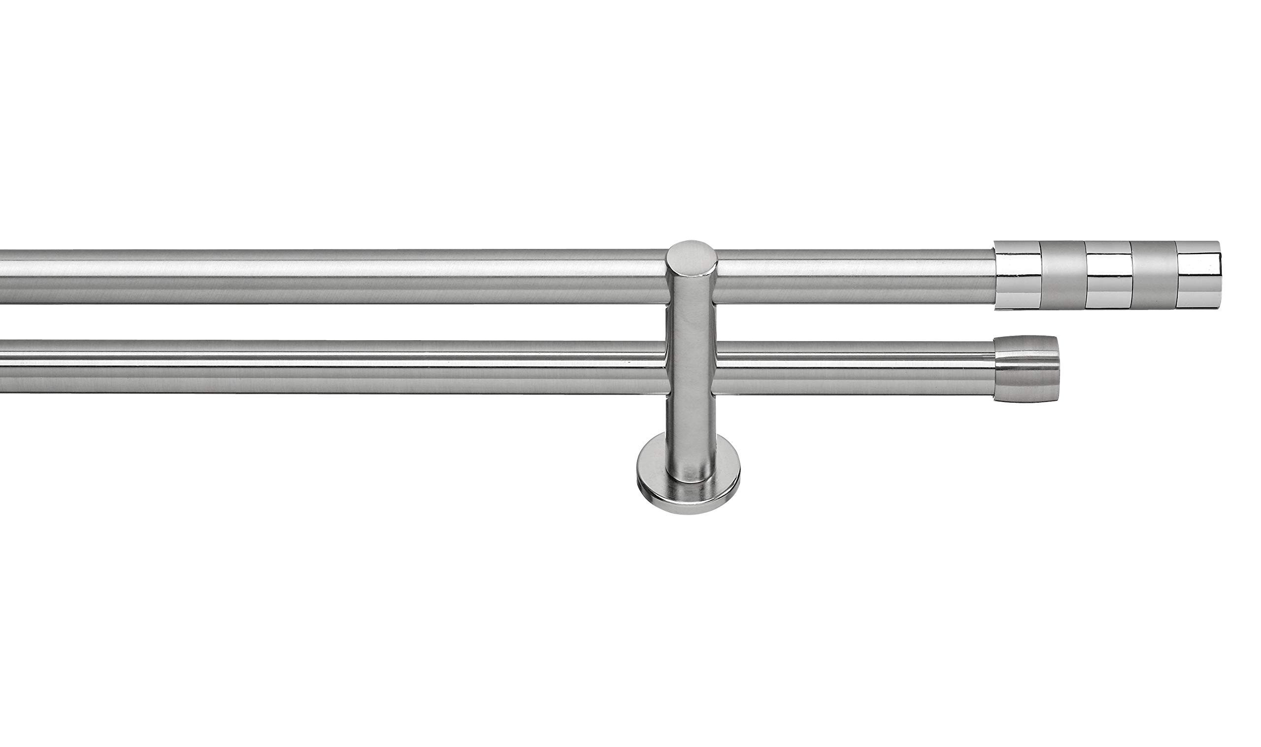 GARESA Curtain rods, Metal, Stainless Steel Look/Chrome, 120 cm