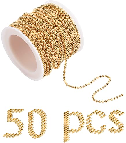 Eaton Brass Ball Chain Spool – 100 Feet (30.5m), Versatile For Lighting, Pull Switches, And DIY Projects