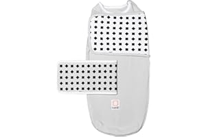 Nanit Breathing Wear Starter Pack – 100% Cotton Swaddle & Breathing Band, Works with Nanit Pro Baby Monitor to Track Breathing Motion, Like Your Hand On Their Heart From Anywhere, Small, Pebble Grey
