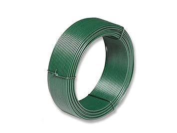 Zaun-Nagel Bindedraht, 50 m Länge, 2,0 mm Dicke inkl. PVC-Mantel grün.