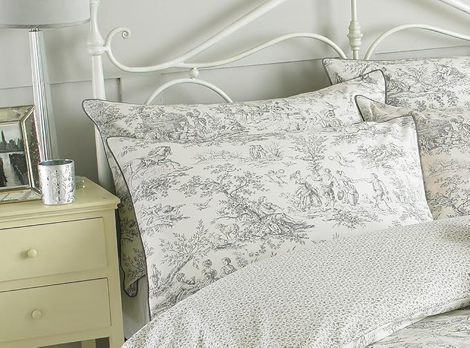 Riva Paoletti Hausfrau Canterbury Tales Kissenbezüge, Baumwolle, grau