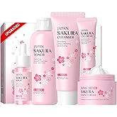 LAIKOU Skin Care Set, Skin Care Routine Kit for Women, Teen Face Care Kit Girls, Skincare Gift Set with Cleanser, Toner, Serum, Eye Cream, Face Cream 5pcs Mother's Day Christmas Birthday Daughter Wife