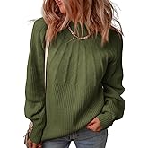 Dokotoo Women‘s Turtleneck Oversized Sweaters Long Sleeve Pullover Knit Mock Neck Tops