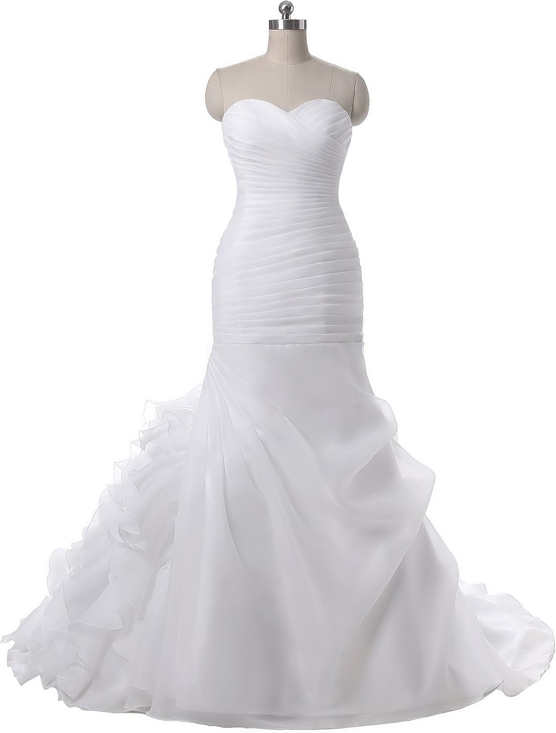 white strapless mermaid gown