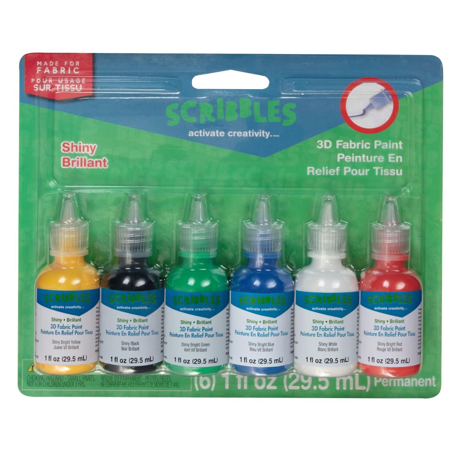 I Love To Create Paint Scribbles 3D Fabric Paints 1 Oz 6 kg-Shiny