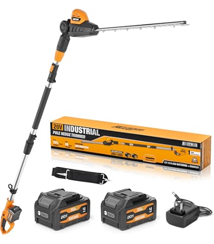 Amazon.com : Alloyman 20V 2-in-1 Cordless Pole & Handheld Hedge