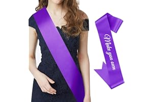 CIEHER Purple Sash Blank Satin Sash Bride Sash Custom Sash Prom Court Sash Mommy to Be Sash Birthday Sash Bride to Be Sash Bachelorette Sash 2024 Graduation Sash Party Decorations, Make Your Own
