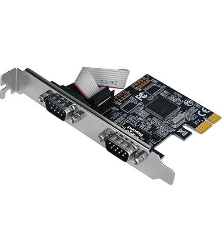 Carte PCI Série 2 Ports RS-232 DB9 - Marque EXSYS, Modèle EX-41052 Rev.D - Occasion Fonctionnelle