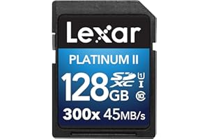 Lexar Platinum II 300x SDXC 128GB UHS-I/U1 (Up to 45MB/S Read) Flash Memory Card-LSD128BBNL300