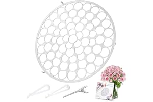 JAKY-GLOBAL Flower Arrangement Holder 7in Floral Grid Flower Frog Arranging Tool Wire Arranger Twist for Vase Floral Ikebana Stems Holder Bouquets Plant Fixation(7in Silver)