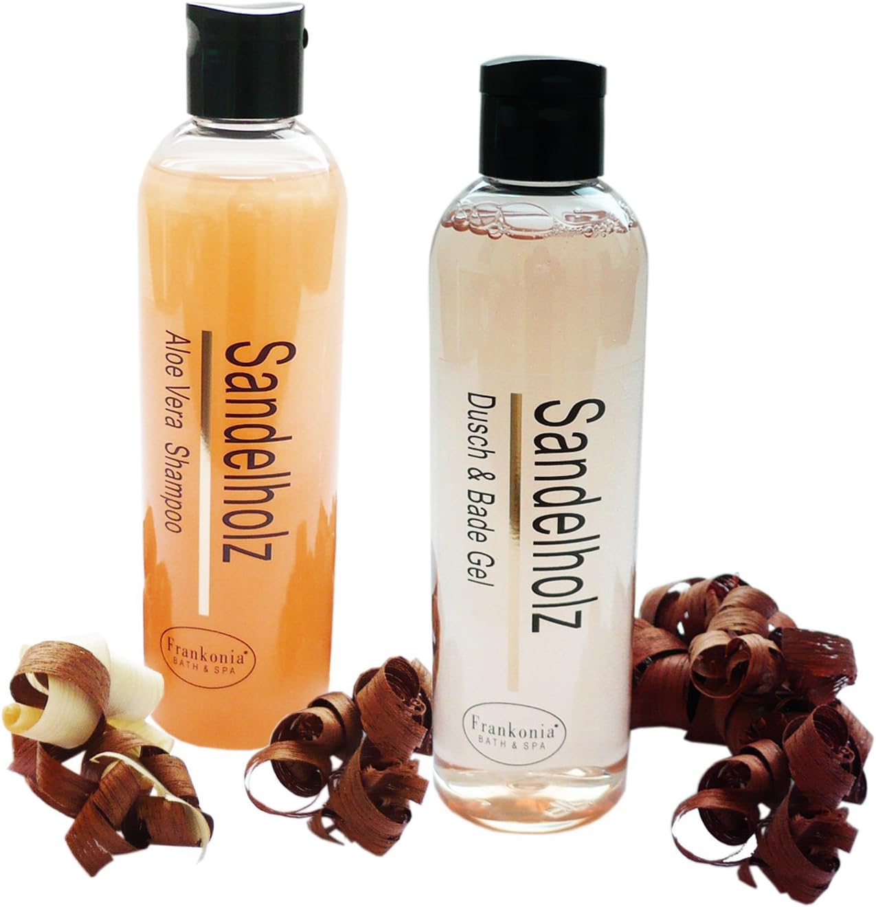 Lashuma Men's Care Set Sandalwood Set of 2 Shower Gel & Bath Foam and Shampoo with Aloe Vera Gift Set 2 x 250 ml