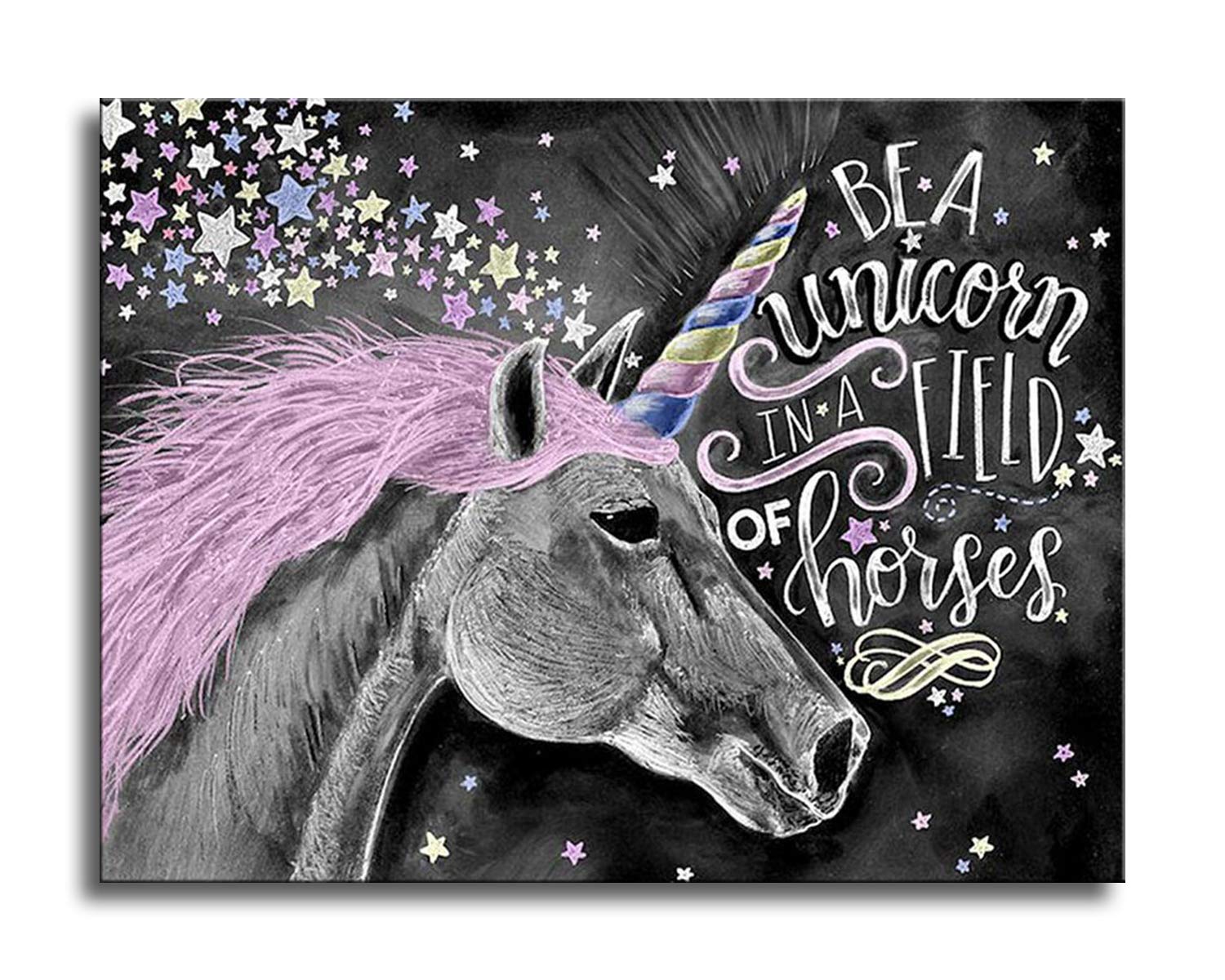 Paint by Number Kits, Shukqueen DIY Oil Painting for Adults, Beginner's, Unicorn