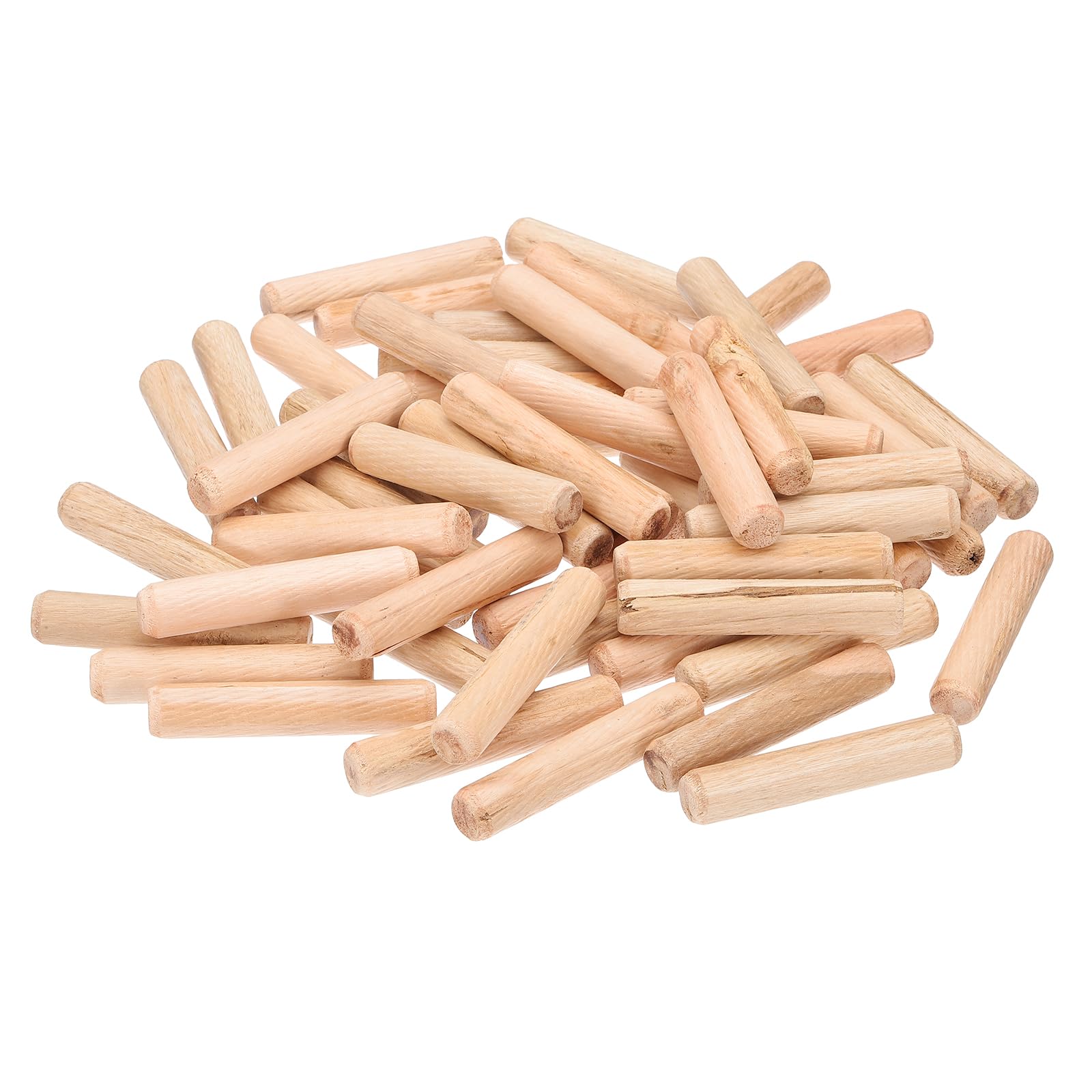 PATIKIL 1/2 Wooden Dowel Pins, 144 Pcs M12x60mm Wood Dowel Pins Hardwood Pegs Fluted Groove Easy Insertion for Crafts Furniture Door Art